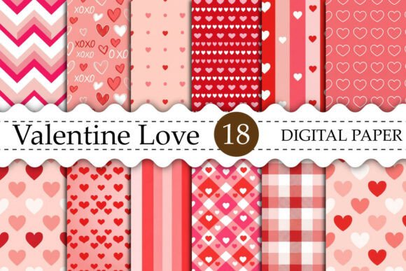 Download Valentine Love Digital Paper Bundle - Love digital paper Collection