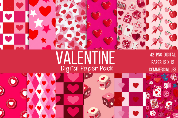 Download Lucky in Love Digital Paper - Love digital paper Collection