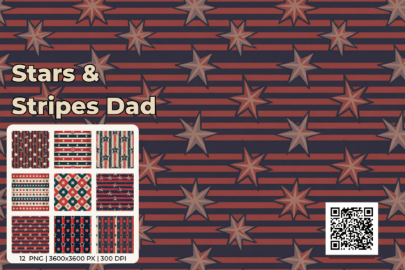 Download Stars &amp; Stripes Dad Pattern Set - Stripes Collection