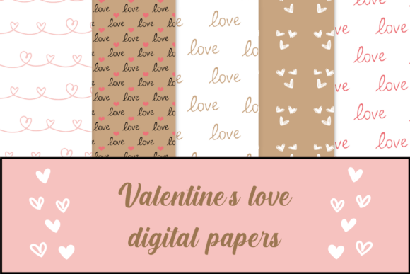 Download Valentines Love Digital Paper - Love digital paper Collection