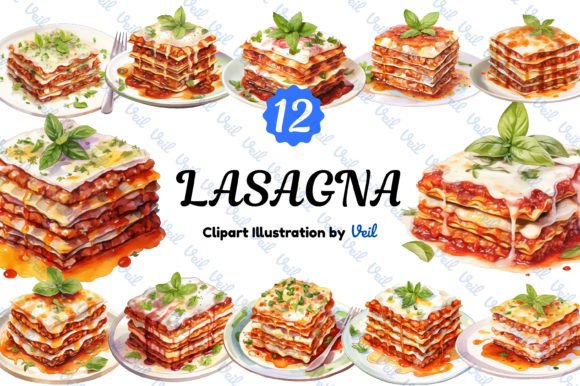 Download Lasagna Clipart Bundle - Lasagna Collection