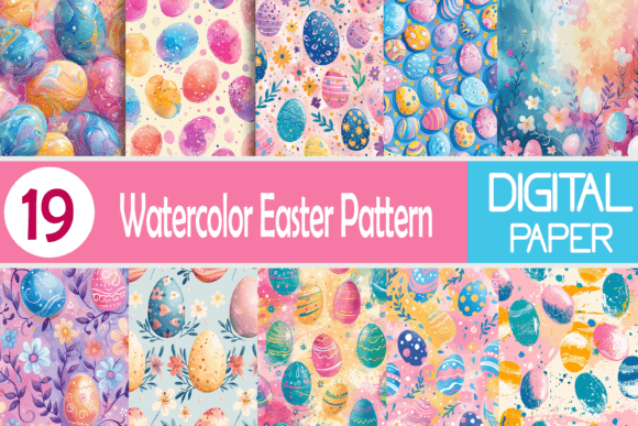 Download Watercolor Easter Pattern - Easter pattern Collection