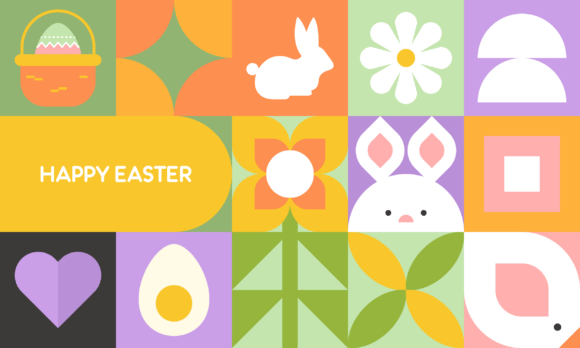 Download Trendy Modern Colorful Easter Pattern - Easter pattern Collection